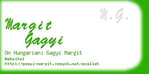 margit gagyi business card